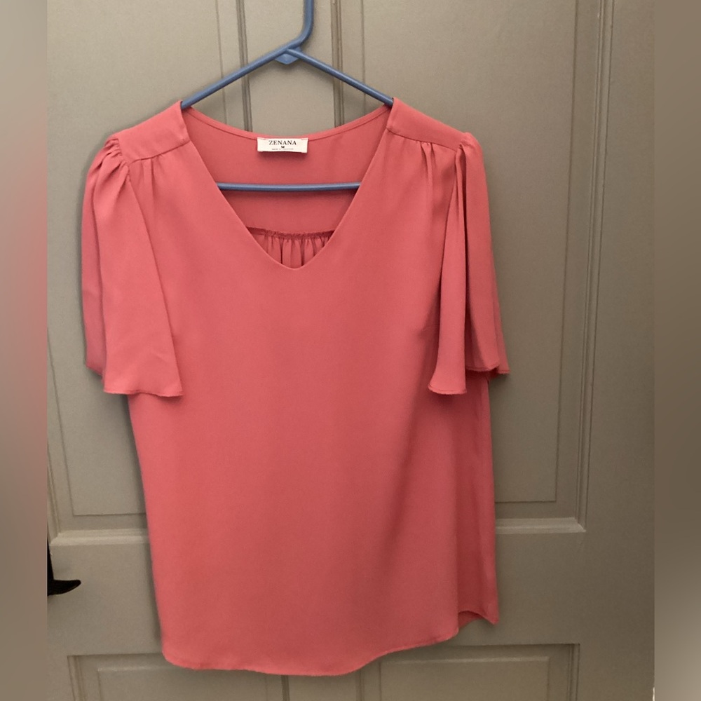 Zenana Outfitters Coral Blouse